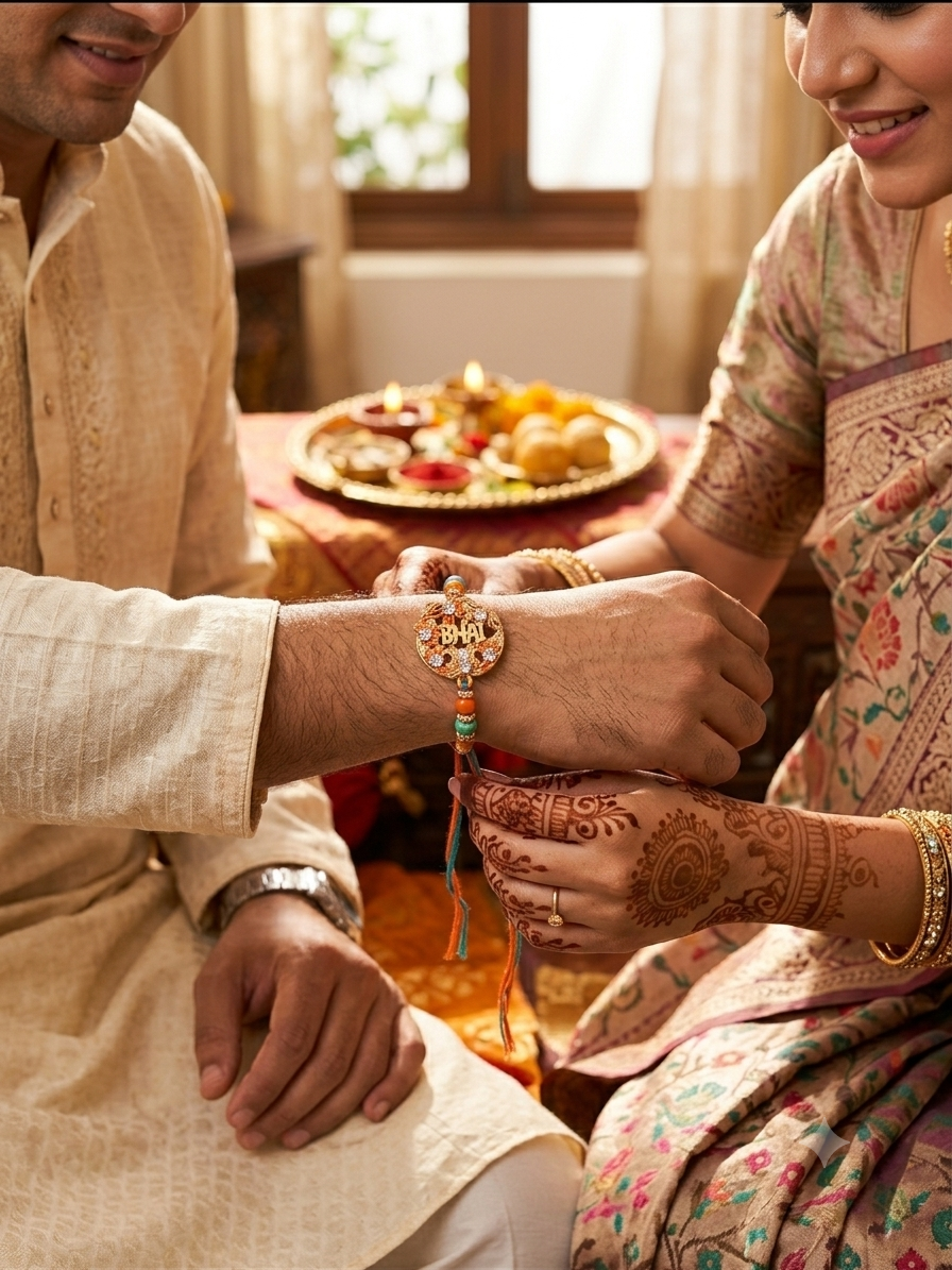 BHAI Floral Designer Rakhi