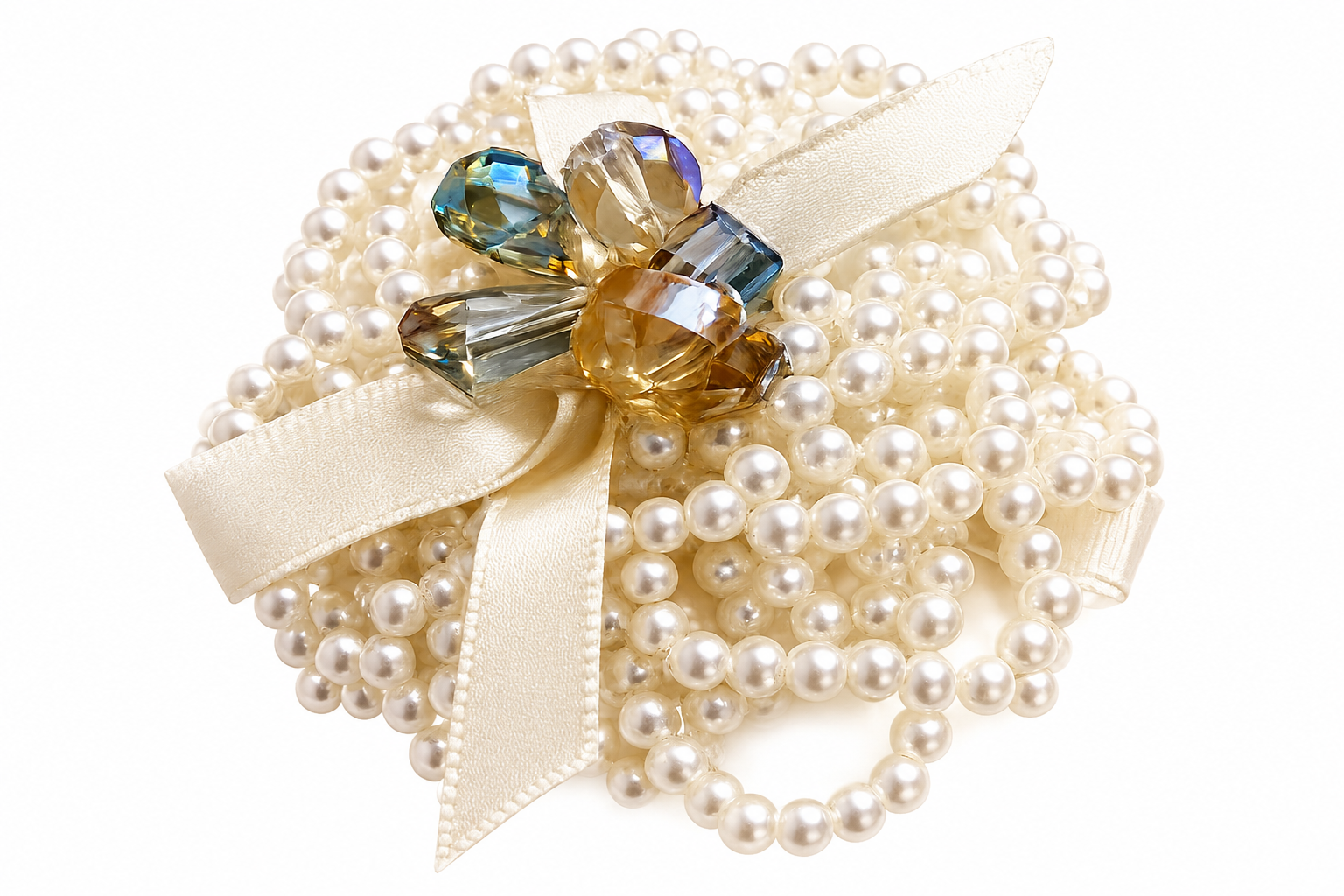 Luxury Pearl Bow Hair Clip - Image 2