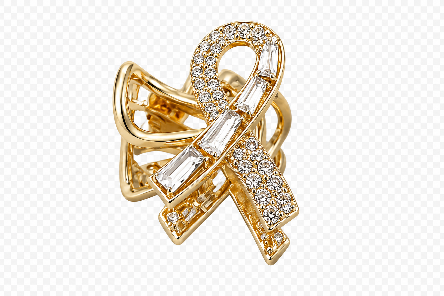 Luxury Crystal Ribbon Hair Claw Clip RichMade