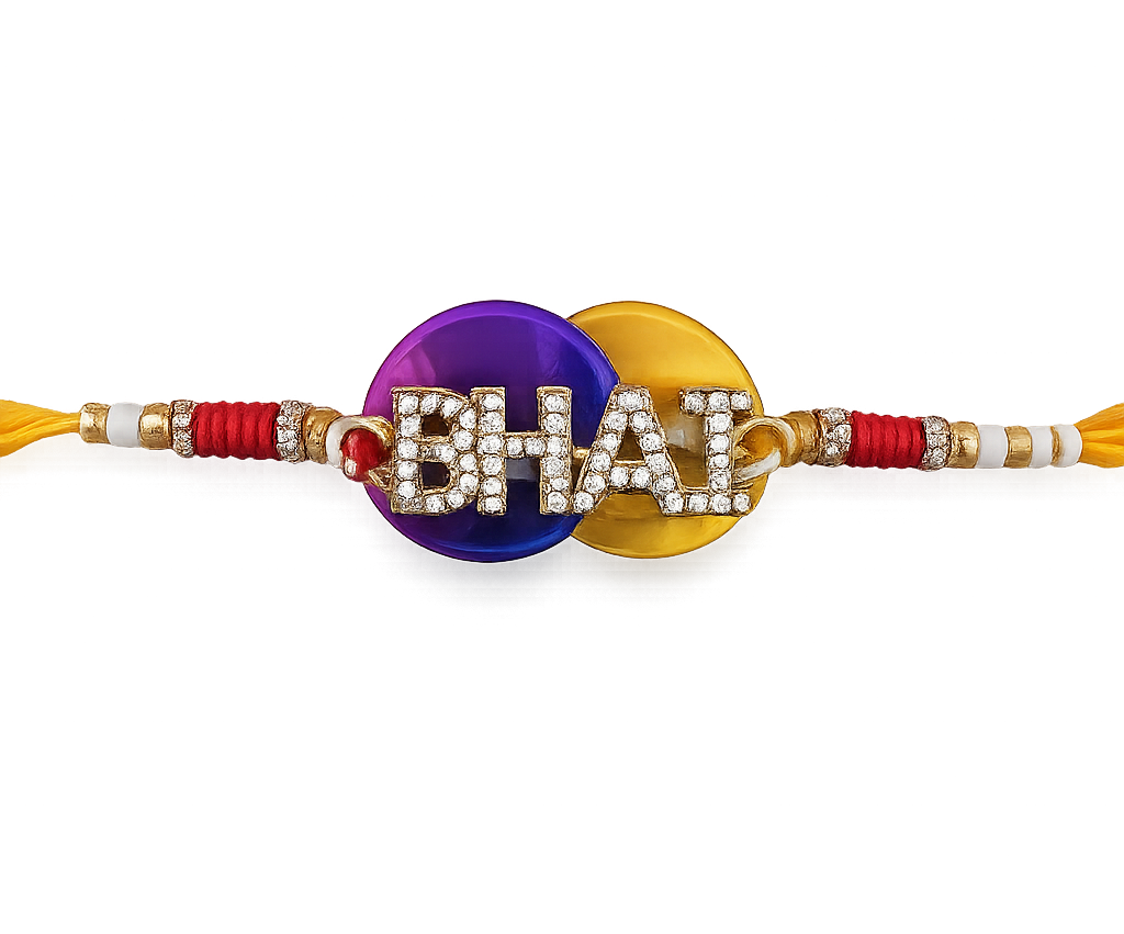 RichMade Yellow BHAI Designer Rakhi for Brother